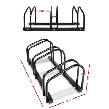 Portable Bike 3 Parking Rack Bicycle Instant Storage Stand – Black