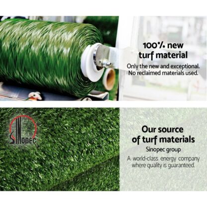 Primeturf Synthetic Artificial Grass Fake Turf 2Mx5M Plastic Olive Lawn 10mm