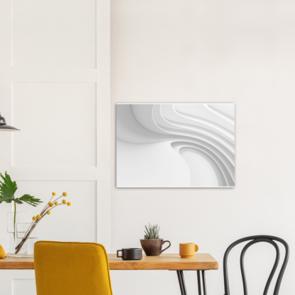 White Waves Paper Poster