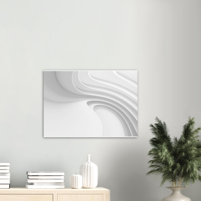 White Waves Paper Poster