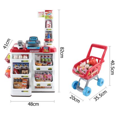 Keezi 24 Piece Kids Super Market Toy Set – Red & White