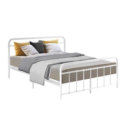 Artiss LEO Metal Bed Frame – Queen (White) https://clickshop.com.au/product/artiss-leo-metal-bed-frame-queen-white/