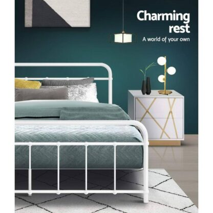 Artiss LEO Metal Bed Frame – Queen (White) https://clickshop.com.au/product/artiss-leo-metal-bed-frame-queen-white/