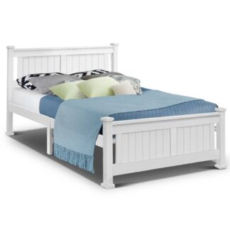 Double Size Wooden Bed Frame – White https://clickshop.com.au/product/double-size-wooden-bed-frame-white/