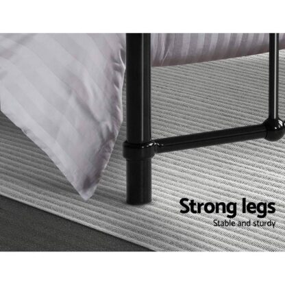 Artiss LEO Metal Bed Frame – Double (Black)
