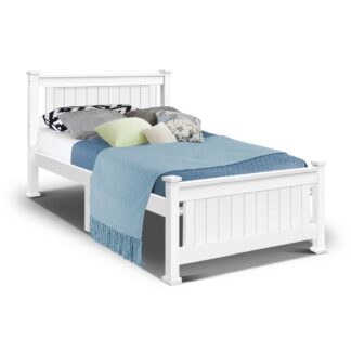 Single Size Wooden Bed Frame – White https://clickshop.com.au/product/single-size-wooden-bed-frame-white/