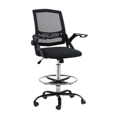 Artiss Office Chair Veer Drafting Stool Mesh Chairs Flip Up Armrest Black https://clickshop.com.au/product/artiss-office-chair-veer-drafting-stool-mesh-chairs-flip-up-armrest-black/