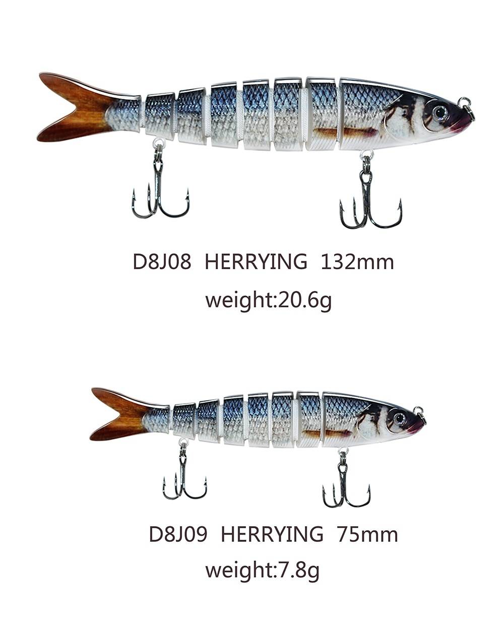 ODS 140mm 30g Sinking Wobblers Fishing Lures Jointed Crankbait Swimbait 8 Segment Hard Artificial Bait For Fishing Tackle Lure