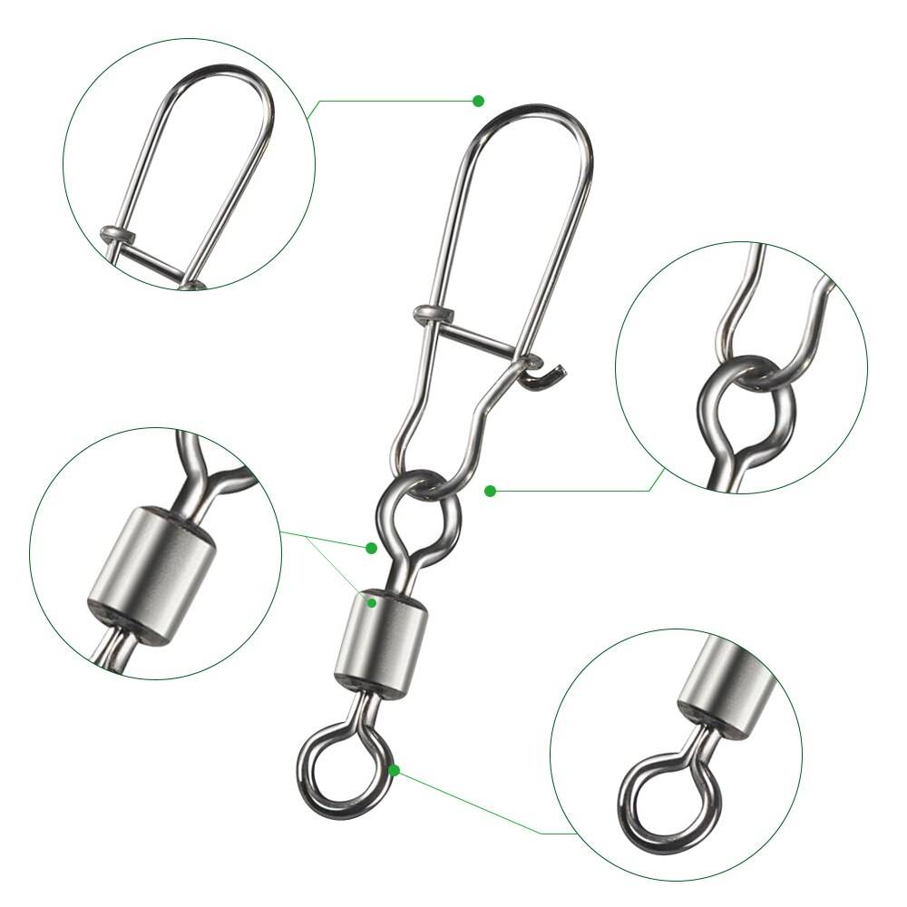 Snap Connector with Rolling Swivel