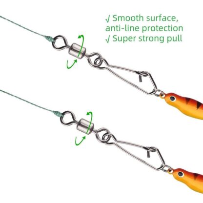 Fishing Snap Hooks with Rolling Swivel