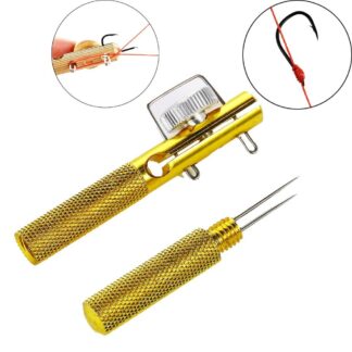 Fishing knot tying tool and hook remover