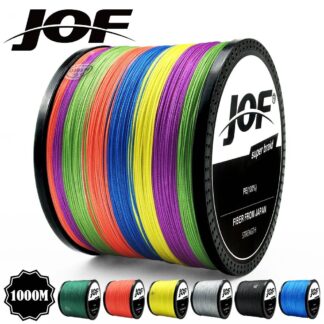 JOF 300M 500M 1000M 8 Strands 4 Strands 18-88LB PE Braided Fishing Wire Multifilament Super Strong Fishing Line Japan Multicolor