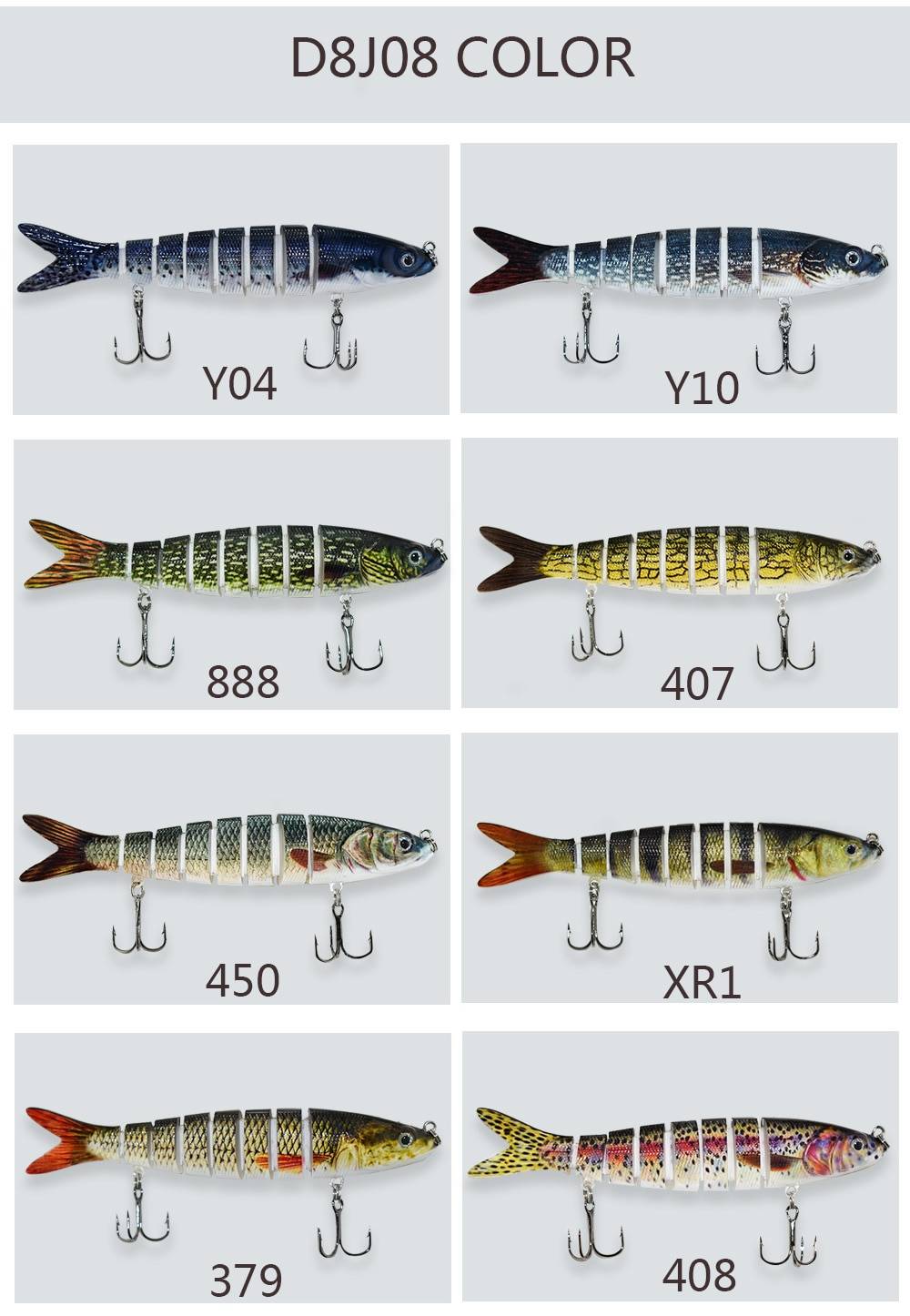 ODS 140mm 30g Sinking Wobblers Fishing Lures Jointed Crankbait Swimbait 8 Segment Hard Artificial Bait For Fishing Tackle Lure