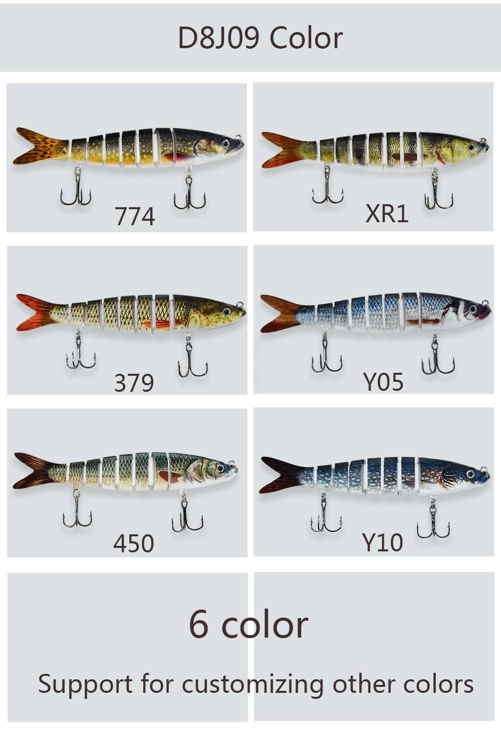 ODS 140mm 30g Sinking Wobblers Fishing Lures Jointed Crankbait Swimbait 8 Segment Hard Artificial Bait For Fishing Tackle Lure