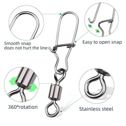 Snap Connector with Rolling Swivel