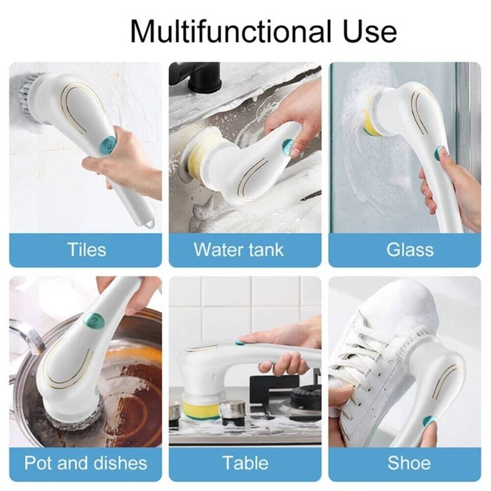 Wireless Handheld Electric Cleaning Brush Usb Scrubber Cleaning