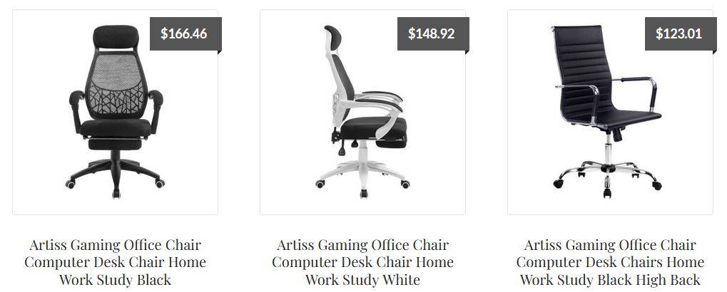 ergonomic chairs at click shop au