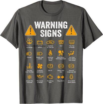 Funny Driving Warning Signs 101 Auto Mechanic Gift Driver T-Shirt Fashion Casual T Shirt Cotton Mens Tops Tees Casual