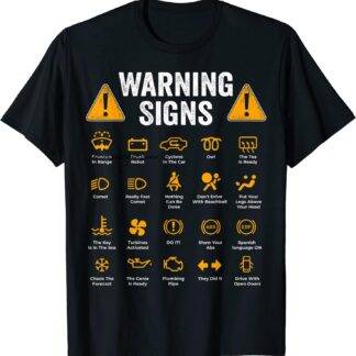 Funny Driving Warning Signs 101 Auto Mechanic Gift Driver T-Shirt Fashion Casual T Shirt Cotton Mens Tops Tees Casual