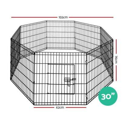 i.Pet 30 8 Panel Dog Playpen Pet Fence Exercise Cage Enclosure Play Pen”